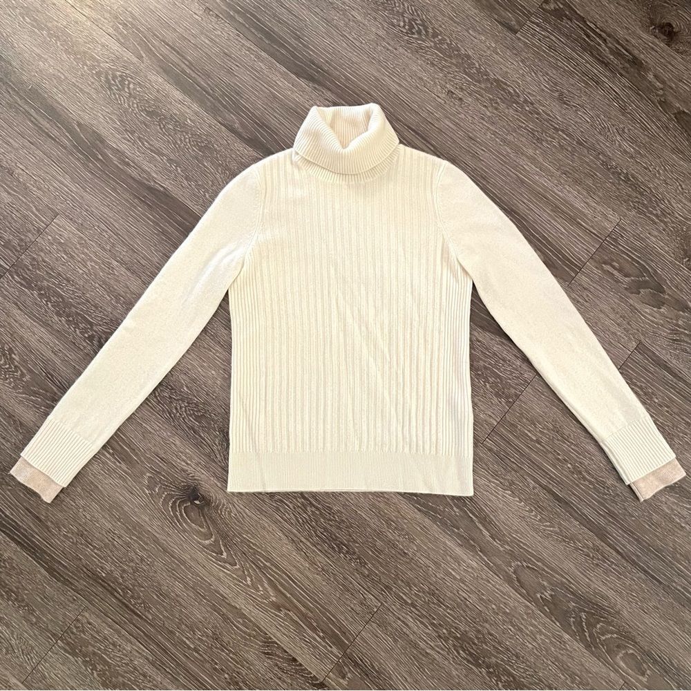 NAADAM 100% Cashmere Cream Turtleneck Sweater